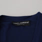 Dolce & Gabbana Blue Wool V-neck Button Down Cardigan Sweater