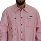 Dolce & Gabbana Pink Casual Button Down Long Sleeves Shirt