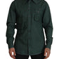 Dolce & Gabbana Dark Green Button Down Long Sleeves Shirt