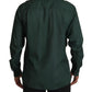 Dolce & Gabbana Dark Green Button Down Long Sleeves Shirt
