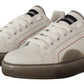 Dolce & Gabbana White Leather Shoes Womens Logo Portofino Sneakers