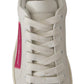 Dolce & Gabbana White Pink Leather Low Top Sneakers Womens Shoes