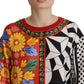 Dolce & Gabbana Multicolor Printed Baroque Loose Long Sleeve
