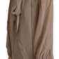Dolce & Gabbana Brown Waistband Sleeves Ascot Collar Top Blouse