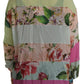 Dolce & Gabbana Multicolor  Floral Patchwork Design Ascot Collar Top Blouse