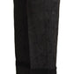 Dolce & Gabbana Black Brocade Cropped High Waist Pants