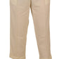 Dolce & Gabbana Ivory High Waist Cropped Folded Hem Trousers Pants