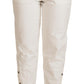 Dolce & Gabbana White High Waist Tapered Women Cotton Pants