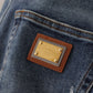 Dolce & Gabbana Blue Denim Crystal Embellished Pants Jeans