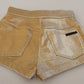 Dolce & Gabbana Gold Cotton Blend Glittered Hot Shorts
