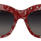 Dolce & Gabbana Red Lace Acetate Rectangle Shades  DG4231F  Sunglasses
