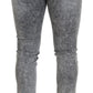 Dolce & Gabbana Gray Slim Fit Wash Stretch Cotton Denim Jeans