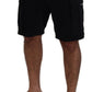 Dolce & Gabbana Black Cotton Bermuda Cargo Shorts