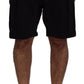 Dolce & Gabbana Black Cotton Bermuda Cargo Shorts