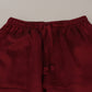 Dolce & Gabbana Bordeaux Silk DG Sleep Lounge Pants