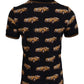 Dolce & Gabbana Black Car Print Short Sleeve Polo T-shirt