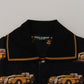 Dolce & Gabbana Black Car Print Short Sleeve Polo T-shirt
