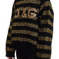Dolce & Gabbana Black Gold D&G Crystal Cashmere Sweater