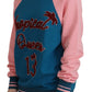Dolce & Gabbana Blue Pink Queen Sequin Crystal Sweater