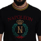 Dolce & Gabbana Black Cotton Embroidered Crewneck T-shirt