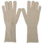 Dolce & Gabbana White Cashmere Knitted Hands Mitten Mens Gloves