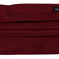 Dolce & Gabbana Maroon Silk Pleated Elastic Ear Strap One Size Face Mask