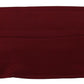 Dolce & Gabbana Maroon Silk Pleated Elastic Ear Strap One Size Face Mask