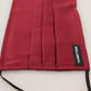 Dolce & Gabbana Maroon Silk Pleated Elastic Ear Strap One Size Face Mask