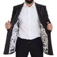 Dolce & Gabbana Black Stripes Viscose Double Breasted Blazer