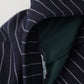 Dolce & Gabbana Dark Blue Stripe Wool Single Breasted Blazer