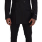 Dolce & Gabbana Black Striped Wool Formal 2 Piece Suit