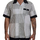 Dolce & Gabbana White Black Patterned Button Down Shirt