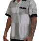 Dolce & Gabbana White Black Patterned Button Down Shirt