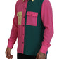 Dolce & Gabbana Multicolor Patchwork Silk Button Down Shirt
