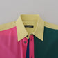 Dolce & Gabbana Multicolor Patchwork Silk Button Down Shirt