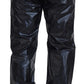 Dolce & Gabbana Black Shining Drawstring Trouser Nylon Pants