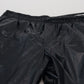 Dolce & Gabbana Black Shining Drawstring Trouser Nylon Pants