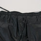 Dolce & Gabbana Black Shining Drawstring Trouser Nylon Pants