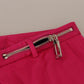 Dolce & Gabbana Pink Zipper Buckle Waist Trousers Pants