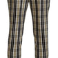 BENCIVENGA Multicolor Checkered Cotton Straight Fit Men Pants
