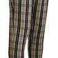 BENCIVENGA Multicolor Checkered Cotton Straight Fit Men Pants