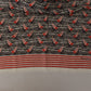 Dolce & Gabbana Black Red Linen Sailboat Stripe Print Shawl Scarf