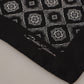 Dolce & Gabbana Black Geometric Patterned Square Handkerchief Scarf