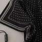 Dolce & Gabbana Black Polka Dots DG Logo Square Handkerchief
