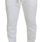 Dolce & Gabbana White Sport Logo Cotton Sweatpants Trousers Pants