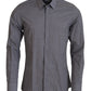Dolce & Gabbana Gray Brown GOLD Slim Fit Dress Formal Shirt
