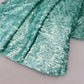 Dolce & Gabbana Blue Sequined Pleated Aline Midi Nylon Dress