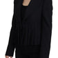 Dolce & Gabbana Black Single Breasted Fit Blazer Wool Jacket
