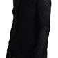 Dolce & Gabbana Black Wool Knitted Button Down Collar Jacket