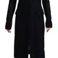 Dolce & Gabbana Black Button Down Long Blazer Cotton Jacket